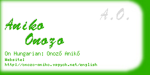 aniko onozo business card