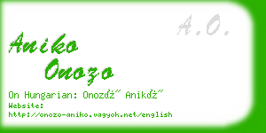 aniko onozo business card